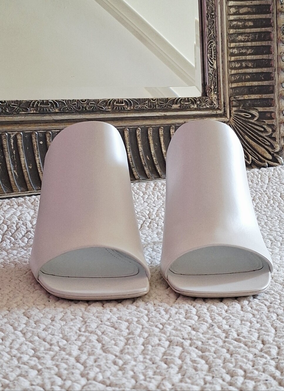 FERRAGAMO Era Leather Slide Sandals Mules White Women's US 8.5 Org $1,090 - Picture 8 of 16